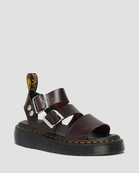 Sandalias Plataforma Dr. Martens Gryphon Quad Atlas Mujer Vino MX-08619